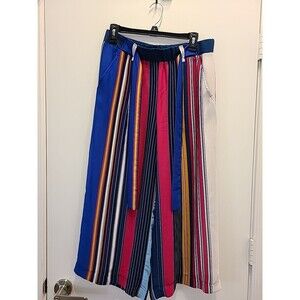 Vintage Studio JPR NWT 90s Multicolor Striped Wide Leg Women's Pants Size Medium
